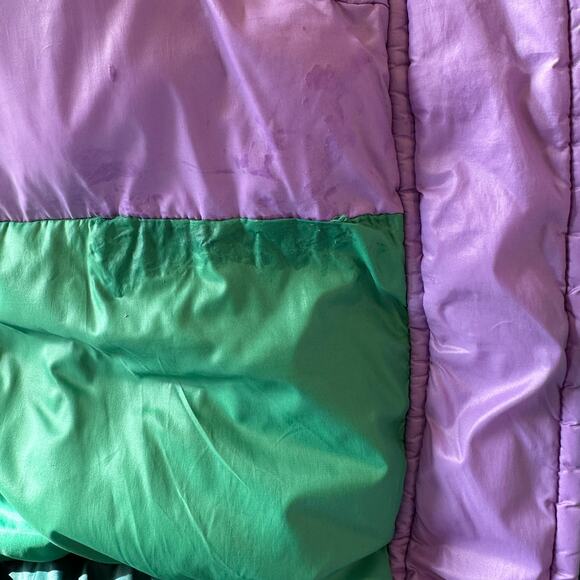 OOF Colorblock Oversized Puffer Vest Green Purple Size 2 Pockets Oversized $378 - Picture 11 of 11